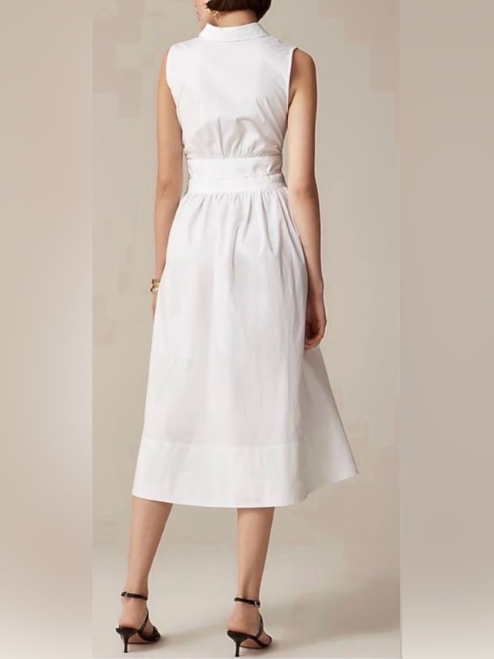 J.Crew Fitted-waist shirtdress in cotton poplin - Picture 3 of 8